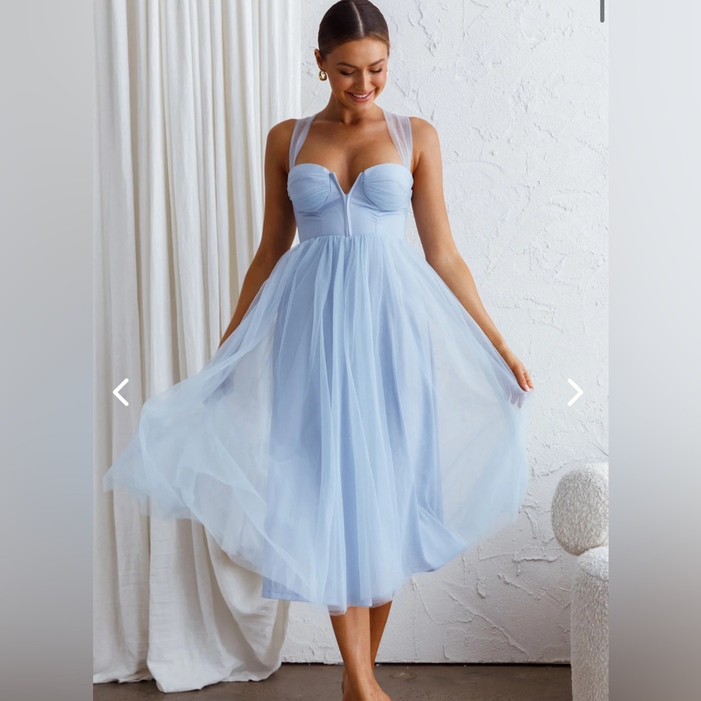 Tulle Dress, baby blue, ‘Selfie Leslie’ brand dress.